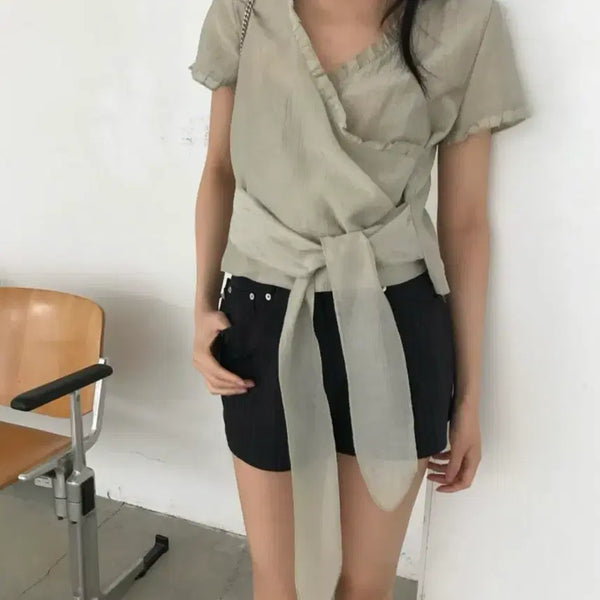 [BUNJANG] Architect Lab Blouse Khaki / 아키텍트 랩 블라우스 카키