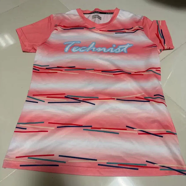 [BUNJANG] Technist Logo Short Sleeve T-Shirt Pink Women's 95 / 테크니스트 티셔츠 반팔