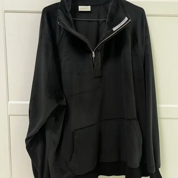 [BUNJANG] Jichoi Comfort 24-005 Fleece Pullover Black Size 3 / 지초이컴포트 24-005 플리스 풀오버 블랙 3사이즈