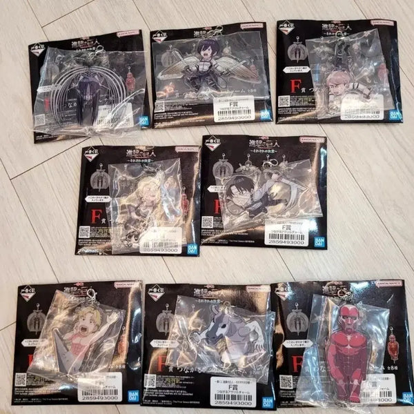 [BUNJANG] Attack on Titan 'Each Kind of Resolve' Acrylic Keychain Set (8 Types) / 진격의 거인 각자의결의 F상 아크릴 키링 8종 세트가격