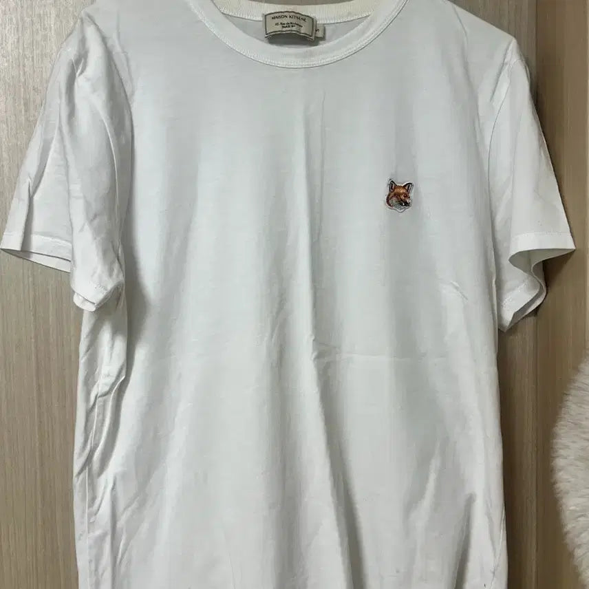 [BUNJANG] Maison Kitsuné Unisex Short-Sleeve T-Shirt with Fox Embroidery / 메종키츠네 남녀공용반팔