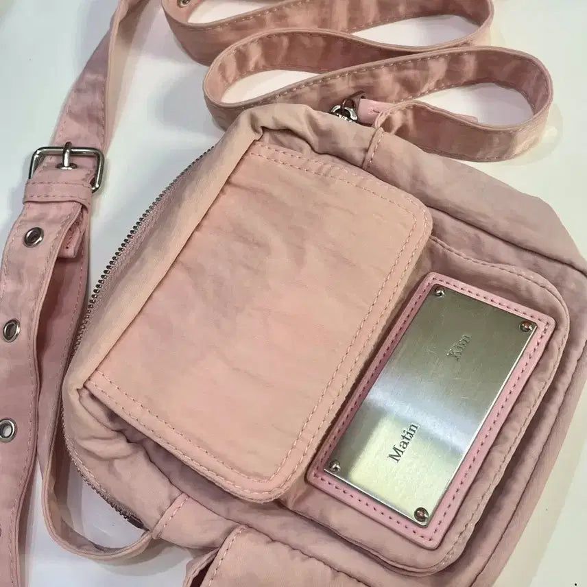 [BUNJANG] Matin Kim Cargo Mini Crossbody Bag Pink / 마뗑킴 카고 미니 크로스백 가방 핑크