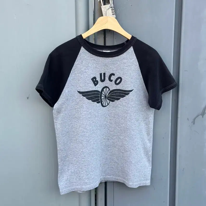 [BUNJANG] The Real McCoys BUCO Wing Wheel Flying Bike Raglan T-Shirt / [M] 리얼맥코이 부코 윙 휠 플라잉 바이크 래글런 티셔츠