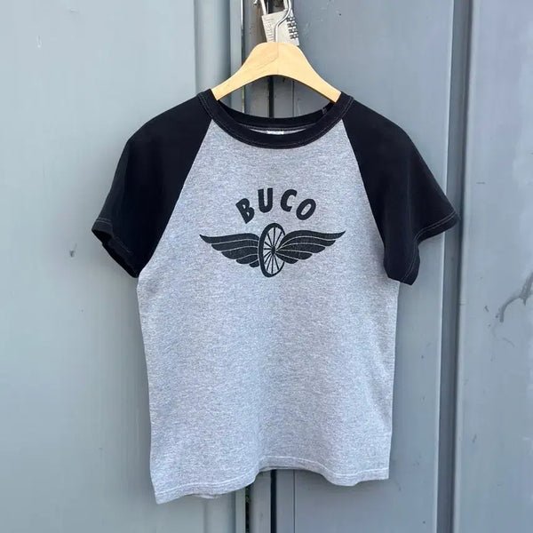 [BUNJANG] The Real McCoys BUCO Wing Wheel Flying Bike Raglan T-Shirt / [M] 리얼맥코이 부코 윙 휠 플라잉 바이크 래글런 티셔츠