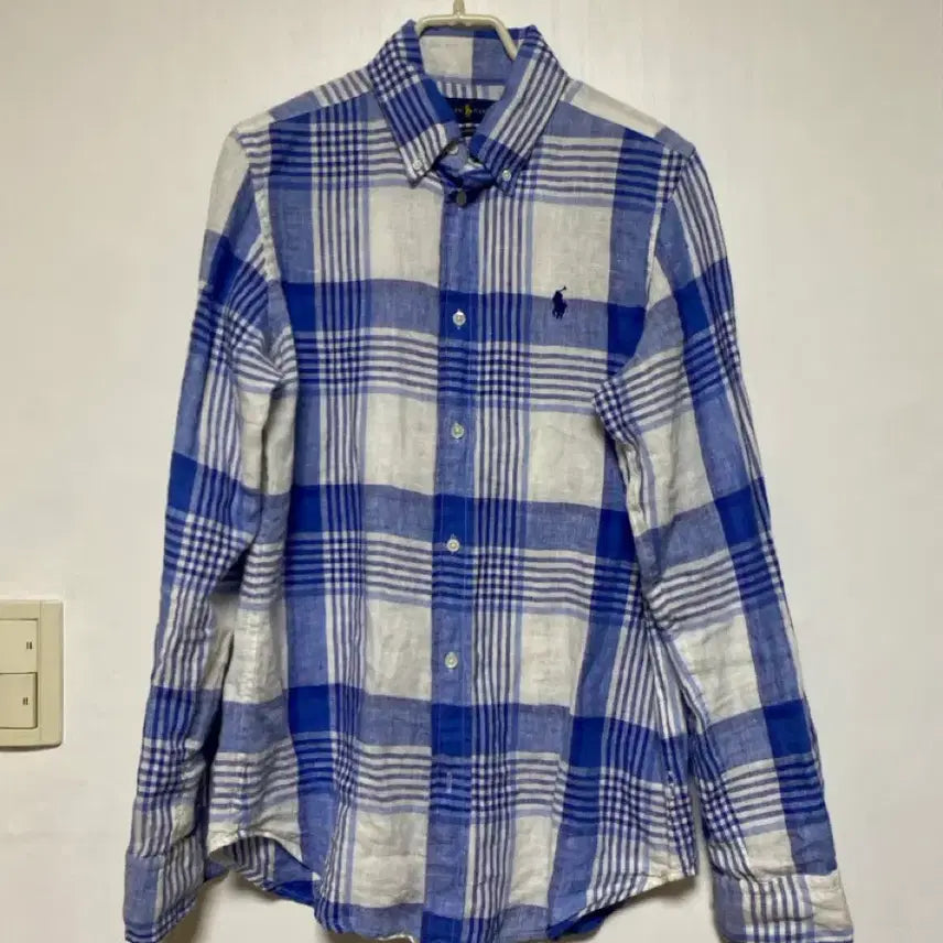 [BUNJANG] Polo Ralph Lauren Women's Linen Check Shirt XS / [POLO] 여성용 폴로 랄프로렌 린넨 체크 셔츠 XS사이즈