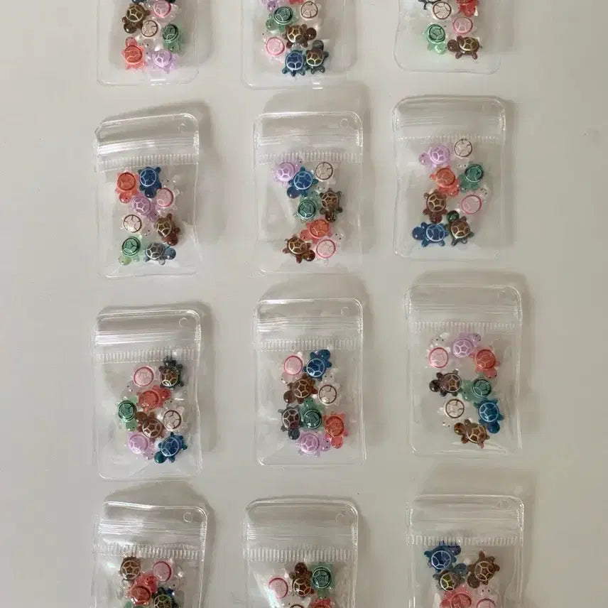 [BUNJANG] Lucky Turtle Glitter Charm Set (3 Pieces) / 행운의 거북이 금부기 글리터 거북이 세트 3개