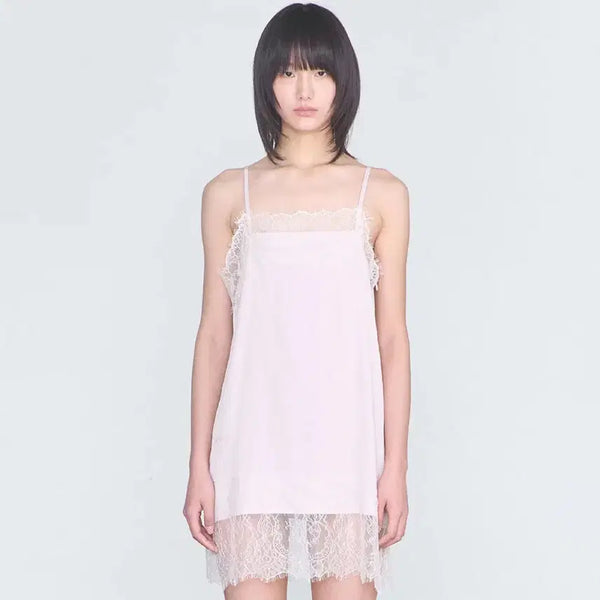 [BUNJANG] Cerique Lace Slip Dress Pink / 세릭 Lace Slip Dress Pink
