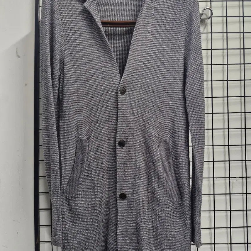 [BUNJANG] KOLON 100L Series Men's Knit Cardigan Grey / 100L 시리즈(코오롱) 남성 니트 가디건 그레이.