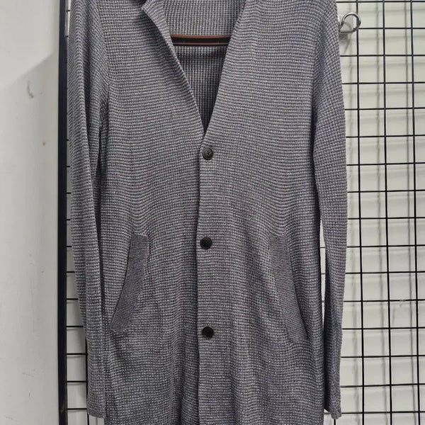 [BUNJANG] KOLON 100L Series Men's Knit Cardigan Grey / 100L 시리즈(코오롱) 남성 니트 가디건 그레이.