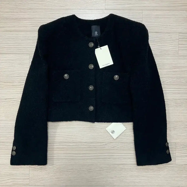[BUNJANG] Blossom Mer Pocket Tweed Jacket Black Nayeon / [새상품] Blossom 블로썸 멀 포켓 트위드 자켓 블랙 이나연