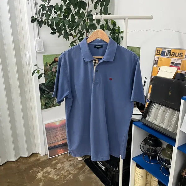 [BUNJANG] Burberry Pique Short Sleeve Collar T-Shirt L / 버버리 피케 반팔 칼라 티셔츠 L