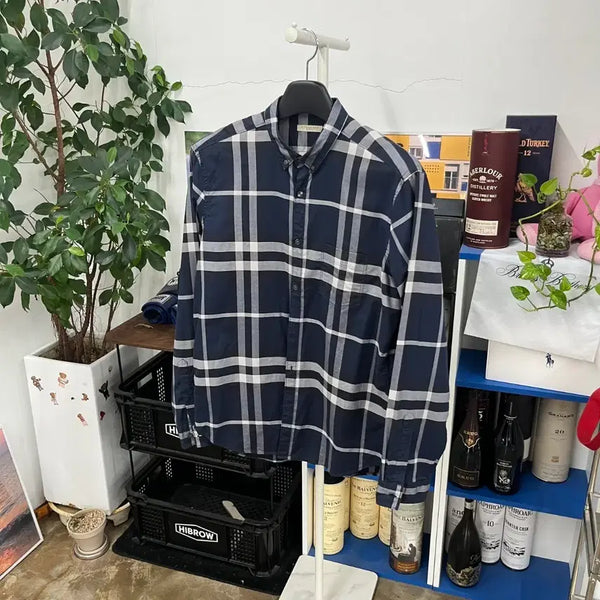 [BUNJANG] Burberry Brit Button-Down Check Shirt L / 버버리 브릿 버튼다운 체크셔츠 L