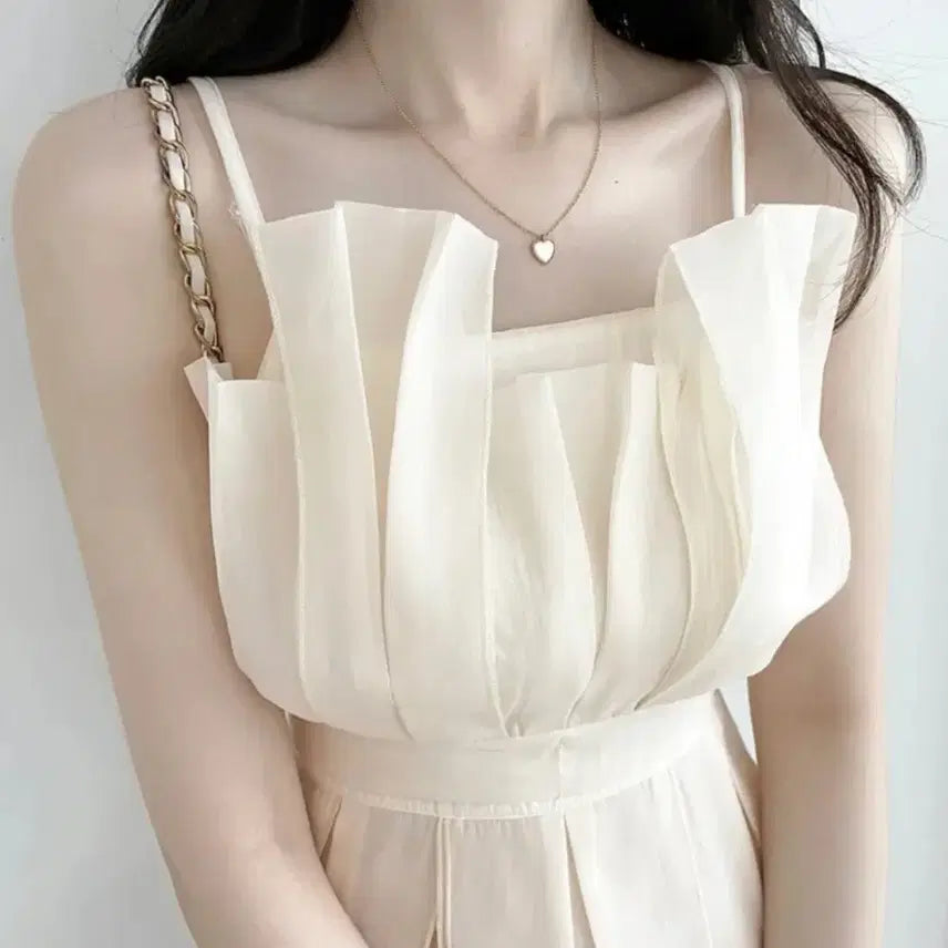 [BUNJANG] Mielle Chiffon Sleeveless Top / 새상품 수입의류 쉬폰 나시 탑 미엘르 엉넬 지뽀렘 에스드레스