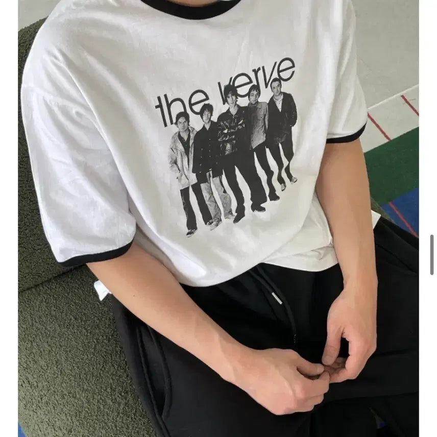[BUNJANG] VERVE Ringer T-Shirt White / (새제품) 버브 밴드티 링거티셔츠 화이트