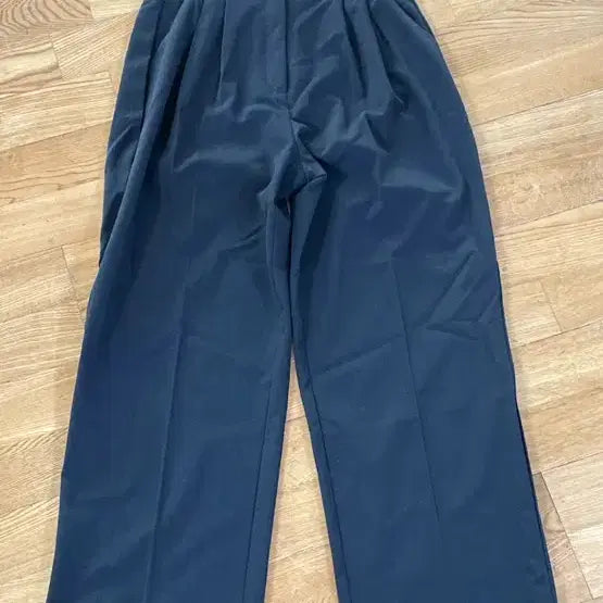 [BUNJANG] Black Wide Leg Slacks Pants / 블랙 와이드 슬랙스 팬츠