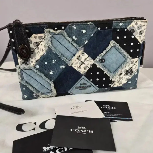 [BUNJANG] COACH Denim Patchwork Crossbody Two-Way Bag / COACH 코치 데님 패치워크 크로스백 투웨이 가방 정품