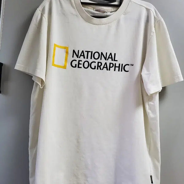 [BUNJANG] National Geographic White Short Sleeve T-Shirt / 내셔널지오그래픽 반팔 티셔츠 흰색