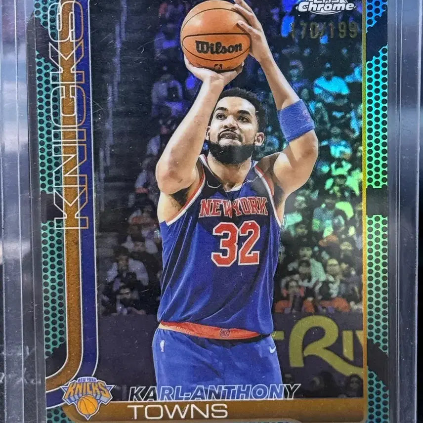 [BUNJANG] Top Chrome Karl-Anthony Towns 10/199 Limited Edition Card / 탑스크롬 칼 앤서니 타운스 199한정카드