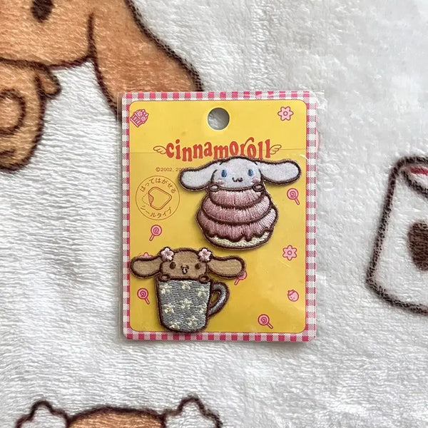 [BUNJANG] Sanrio Cinnamoroll & Mocha Embroidered Wappen Set (2002 Vintage) / 고전 빈티지 산리오 시나모롤 모카 와펜 세트