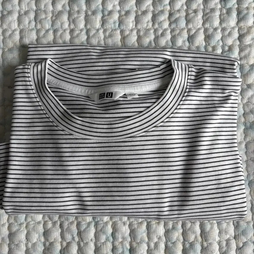 [BUNJANG] Uniqlo Airism Cotton Oversized Stripe T-Shirt 2XL / 유니클로 에어리즘 코튼오버사이즈스트라이프T 2xl
