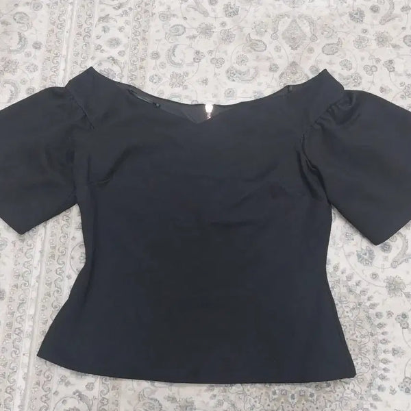 [BUNJANG] Ted Baker Puff Sleeve Black Blouse Size 3 / (새상품) TED BAKER 퍼프 블랙 블라우스 3사이즈 (44반-55)