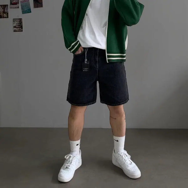 [BUNJANG] Wide Half Pants Black / 와이드 하프 팬츠 블랙(새거)
