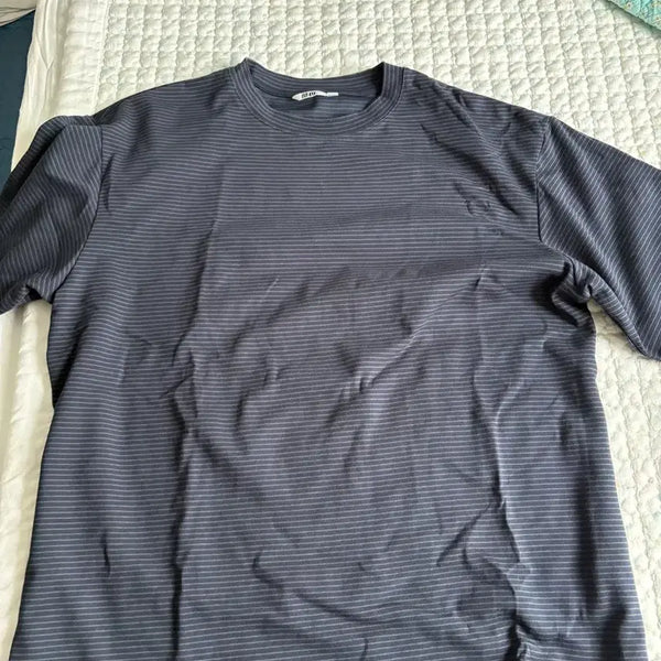[BUNJANG] Uniqlo AIRism Cotton Oversized Stripe T-Shirt XL / 유니클로 에어리즘 코튼오버사이즈스트라이프T 2xl