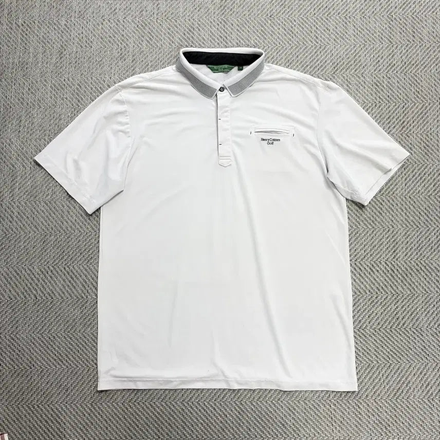 [BUNJANG] Henry Cotton's Men's Cooling Pique Polo T-Shirt - White / (110)헨리코튼 냉감 폴로티