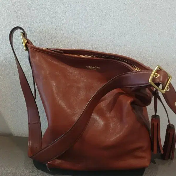 [BUNJANG] Coach Brown Leather Shoulder Bag / 코치 가로24 세로31 폭 14