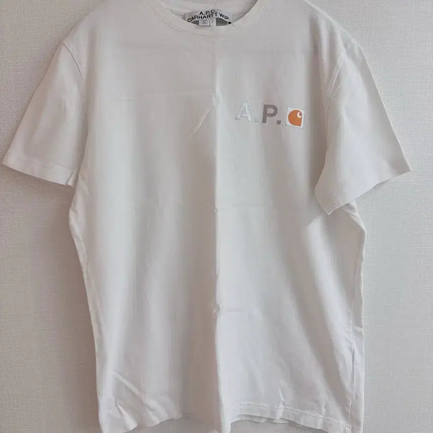 [BUNJANG] A.P.C. x Carhartt WIP Collab Short Sleeve T-Shirt White / A.P.C. 칼하트 WIP 반팔 티셔츠 화이트