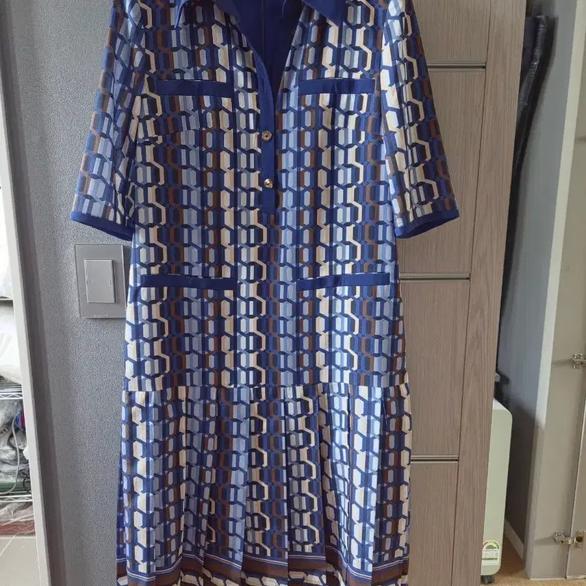 [BUNJANG] Blue Pepe Patterned Dress / 블루페페 패턴 원피스