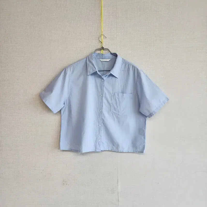[BUNJANG] Giordano Blue Short Sleeve Shirt / 지오다노 블루 반팔 셔츠