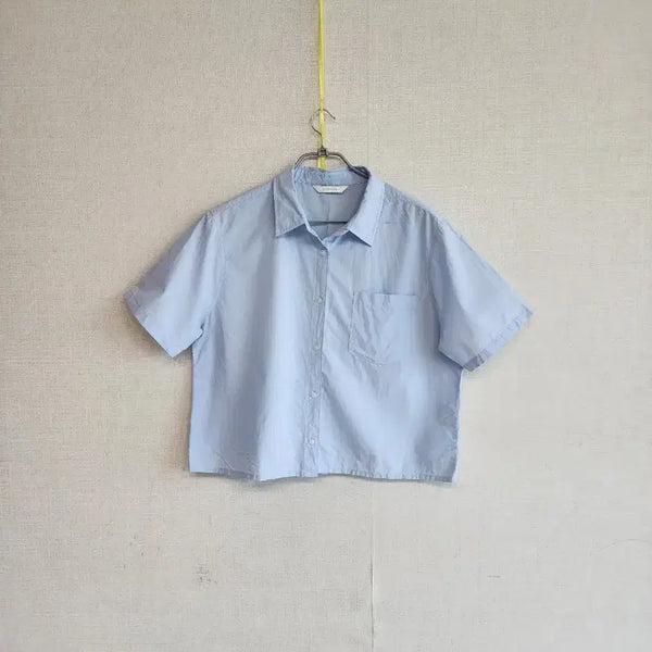 [BUNJANG] Giordano Blue Short Sleeve Shirt / 지오다노 블루 반팔 셔츠