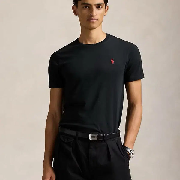 [BUNJANG] Polo Ralph Lauren Classic Fit Jersey Crewneck T-Shirt Black S/P / 폴로 랄프로렌 클래식핏 티셔츠 S/P