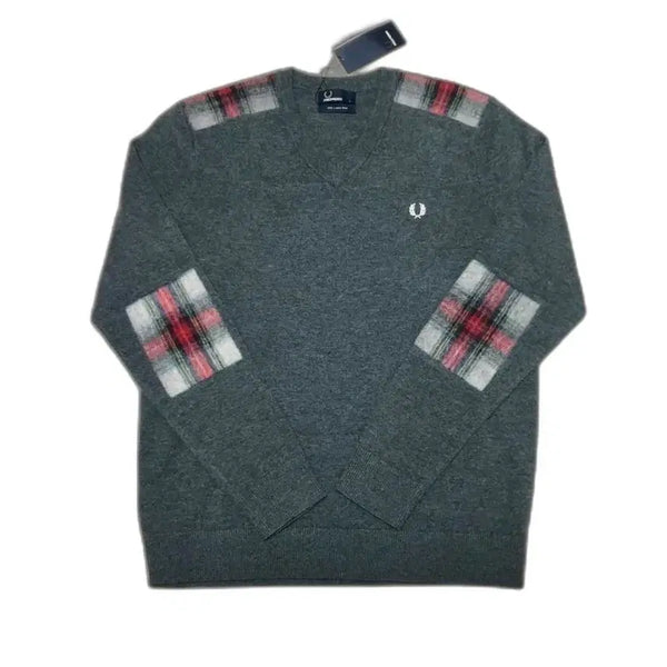 [BUNJANG] Fred Perry Elbow Patch Knit L / L 새상품 프레드페리 니트 엘보패치