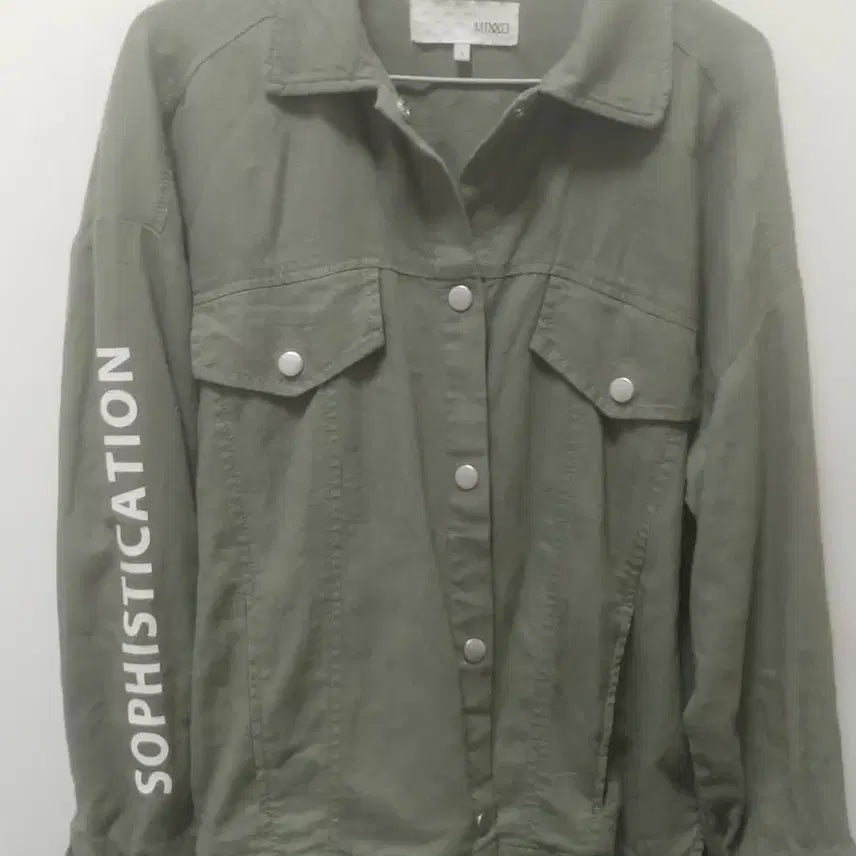 [BUNJANG] Mizso Khaki Linen Jacket Free Size / 미쏘 카키 린넨 자켓 프리
