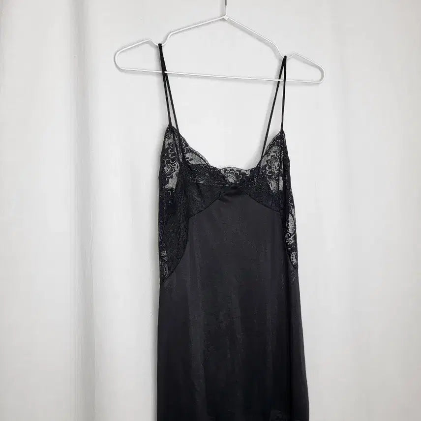 [BUNJANG] Vintage Charlotte Ronson Black Lace Camisole / 빈티지 샤를로렌 블랙 레이스 슬립 나시
