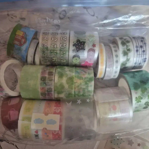 [BUNJANG] Korean Domestic Artist Washi Tapes & Kiss-Cut Stickers Bundle / 다꾸 띵) 키스컷 추가 !  키스컷/마테 19종 원가 이하 반띵