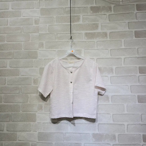 [BUNJANG] Unisex Oversized Short Sleeve Jacket (Free Size) / ㅈ164 반팔 자켓 F