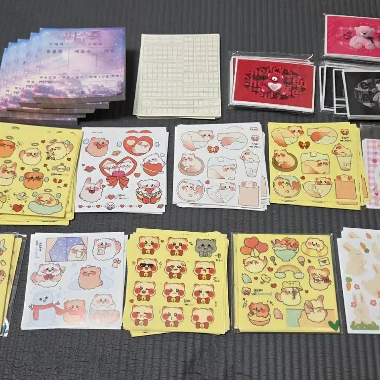 [BUNJANG] Receipt Memo Pad Bundle / 키치 인스 다꾸 영수증떡메 일괄 처분