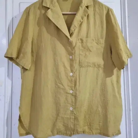 [BUNJANG] Linen Blend Blouse / 여름 시원한 고급스러운 핏이이쁜 마. 린넨 블라우스