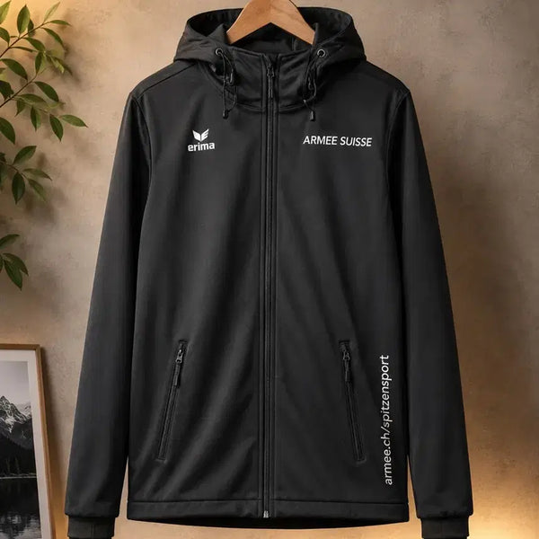 [BUNJANG] ERIMA Softshell Elite Sports Program Hooded Jacket Women's (Fits 55-66) / 여성용 ERIMA 소프트쉘 엘리트 스포츠 프로그램 후드집업 55-66정도
