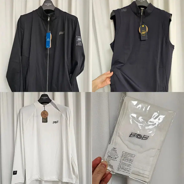 [BUNJANG] Maison Bob Men's 4-Piece Cooling Golf Set - L / (새옷/남성L) 메종비오비 골프냉감 4종세트