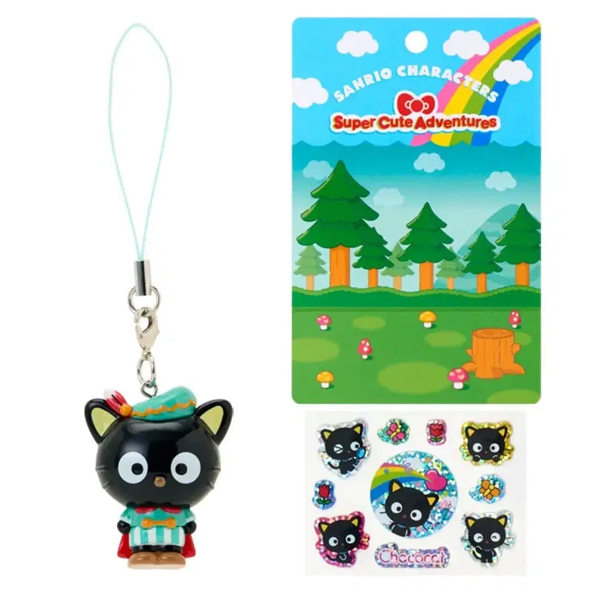 [BUNJANG] Sanrio Chococat Sticker Strap Keychain / 산리오 초코캣 스티커 스트랩 키링