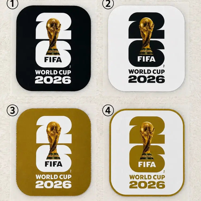 [BUNJANG] 2026 North America World Cup Jersey Sleeve Patches (4 Variations) / 2026 북중미 월드컵 유니폼 팔 패치 숫자(종류 4가지)