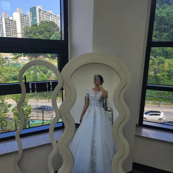 [BUNJANG] 3D Bead Wedding Dress / 입체비즈 웨딩드레스 (새상품)
