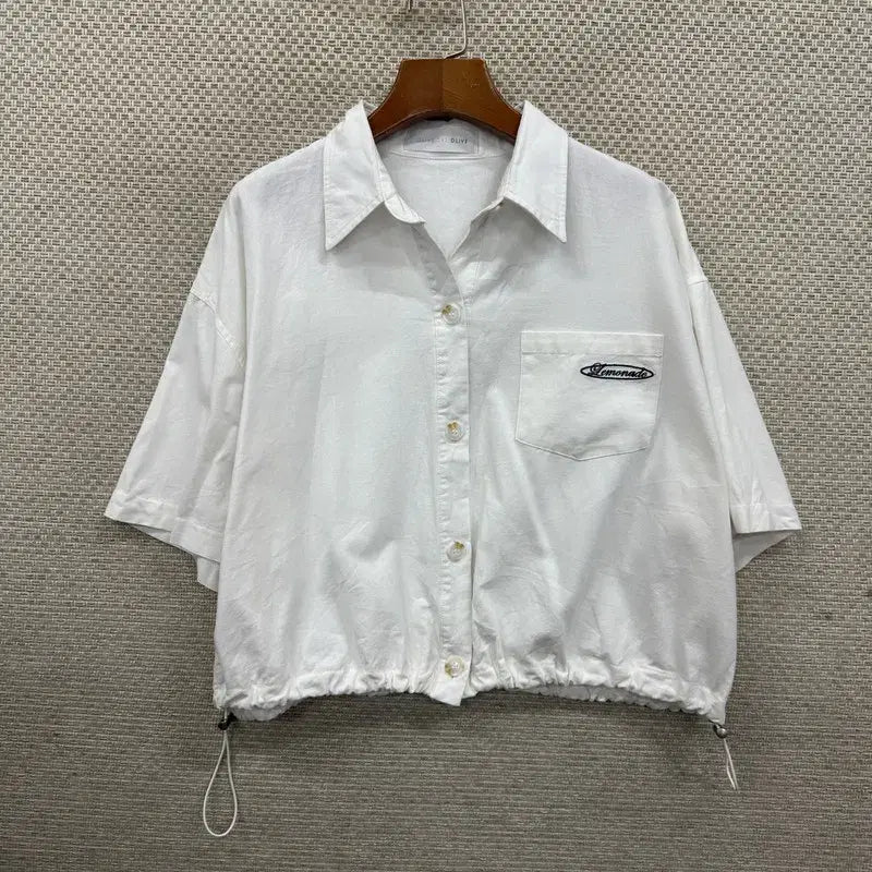 [BUNJANG] Olive des Olive Cropped Shirt / 올리브 데 올리브 크롭 셔츠 89 D05357