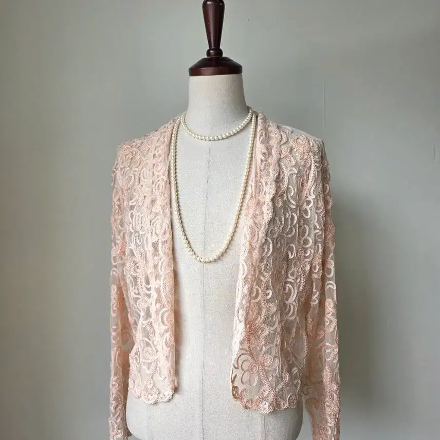 [BUNJANG] Sheer Lace Open Cardigan / 시스루 레이스 오픈형 가디건