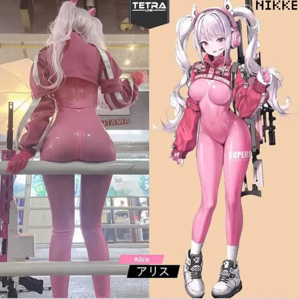 [BUNJANG] Nikke Alice Pink Sausage Cosplay Set / 바로배송! 니케 앨리스 기본 핑크소세지 코스프레ㅣ미소녀 할로윈 승리의여신