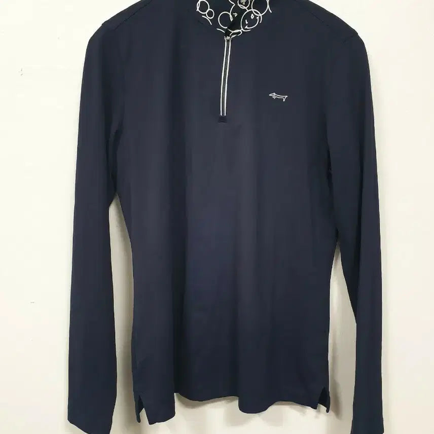 [BUNJANG] Louis Castel Navy Half-Zip Long Sleeve Polo T-Shirt Size 95 / 루이까스텔 남색 하프집업 긴팔 카라 티셔츠 95사이즈